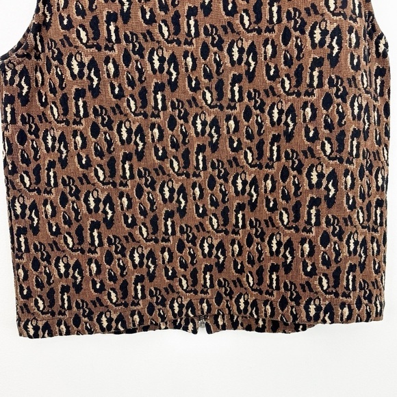 Vintage Chico’s Design Cheetah Animal Print Tapestry Vest Size 1 / US 8 - Picture 14 of 16